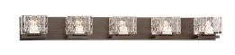 Photo 1 of 34.5" Wide Integrated LED Bathroom Sconce with Crystal Shade from the Good Lumens Collection