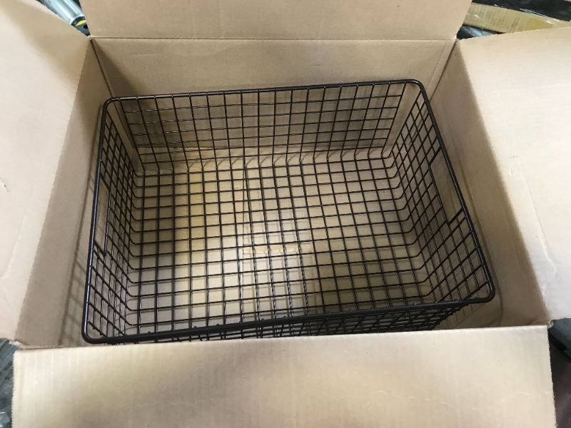 Photo 1 of 2 metal wire baskets 