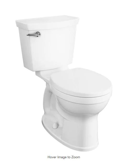 Photo 1 of American Standard Mainstream White Round Chair Height 2-Piece WaterSense Toilet 12-in Rough-In Size (ADA Compliant)