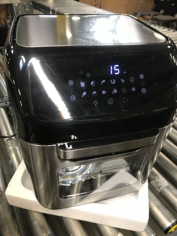 Photo 1 of whall Air Fryer, 13QT Air Fryer Oven, Family Rotisserie Oven, 1700W Oven Electric Air Fryer Toaster, Tilt LED Digital Touch Screen, 12-in-1 presets for Baking, Broiling, Dehydrating, with accessories