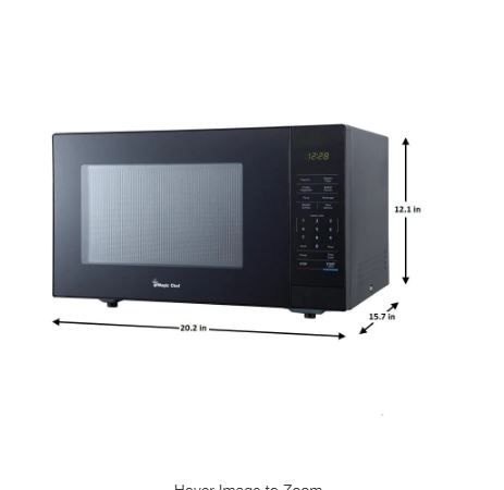 Photo 1 of 1.1 cu. ft. Countertop Microwave in Black with Gray Cavity
