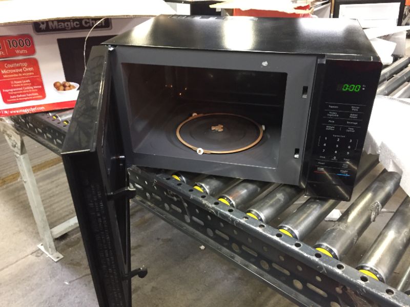 Photo 5 of 1.1 cu. ft. Countertop Microwave in Black with Gray Cavity
