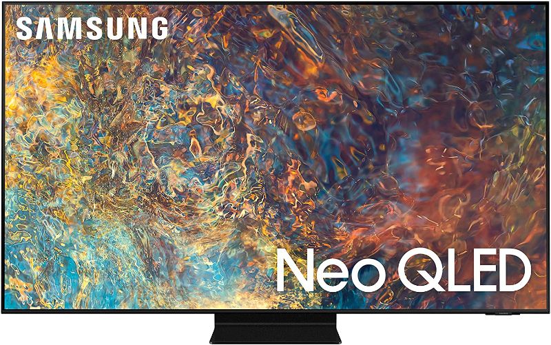 Photo 1 of SAMSUNG 85-Inch Class Neo QLED QN90A Series - 4K UHD Quantum HDR 32x Smart TV with Alexa Built-in (QN85QN90AAFXZA, 2021 Model), TITAN Black
