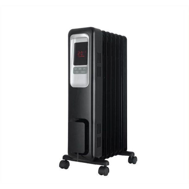 Photo 1 of 1,500-Watt Digital Electric Oil-Filled Radiant Portable Space Heater
