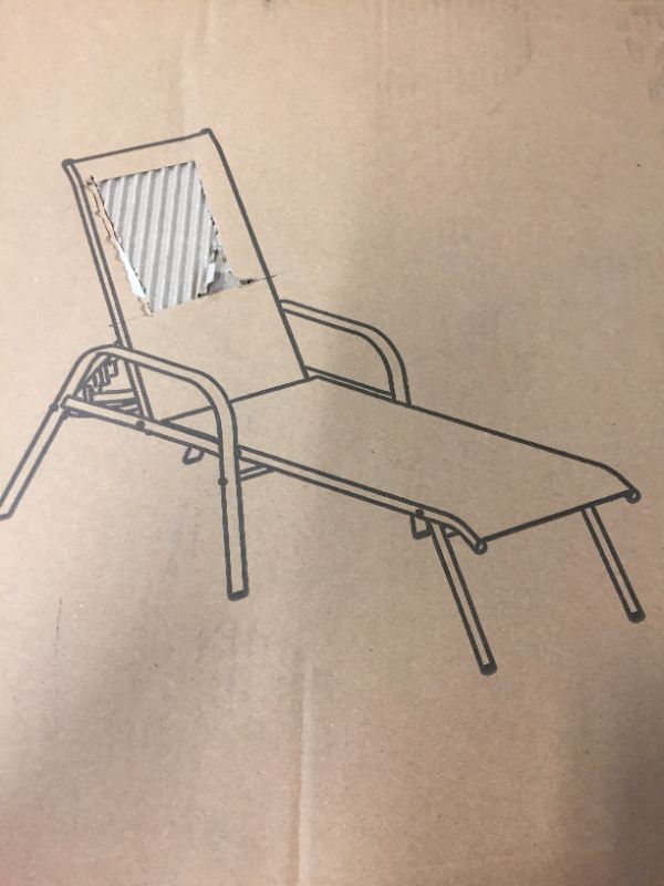 Photo 1 of 2PCS PATIO CHAISE LOUNGE, STEEL