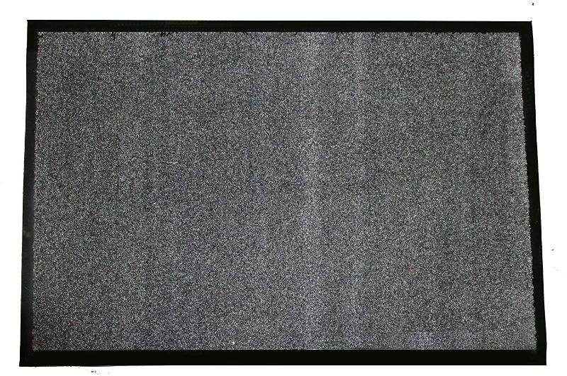 Photo 1 of Durable Corporation-654S23 Wipe-N-Walk Vinyl Backed Indoor Carpet Entrance Mat, 2' x 3', Charcoal