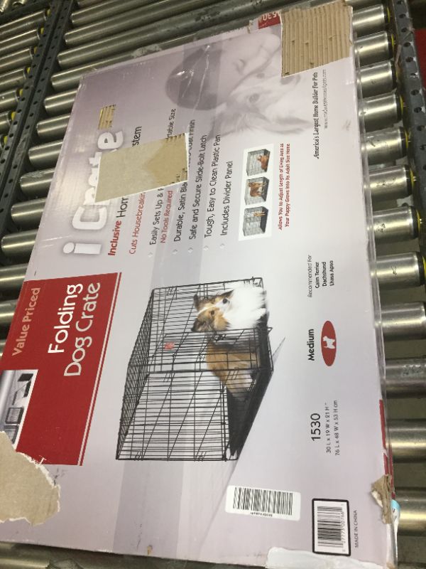 Photo 2 of MidWest Single Door iCrate Metal Dog Crate, 30"