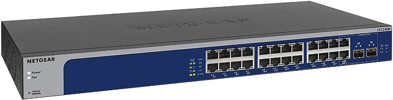 Photo 1 of NETGEAR 24-Port 10G/Multi-Gigabit Plus Switch (XS724EM) - Managed, with 2 x 10G SFP+, Desktop or Rackmount