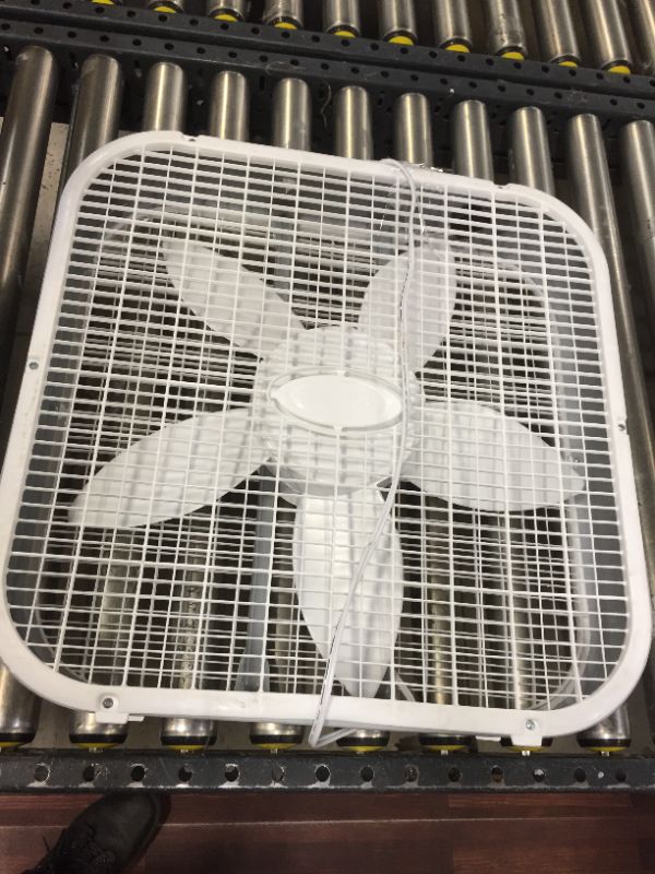 Photo 4 of 20 in. 3 Speed White Box Fan with Save-Smart Technology for Energy Efficiency