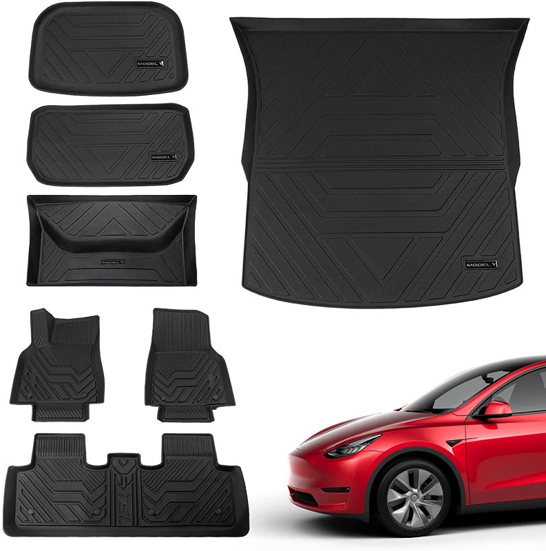 Photo 1 of Xipoo Fit Tesla Model Y Trunk Mat Floor Mats Cargo Mat Trunk Mat Cargo Liner for 2020 2021 Tesla Model Y Accessories