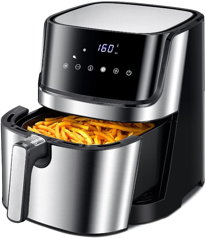 Photo 1 of Air Fryer, 5.8QT Large Air Fryers 8-in-1 Hot Airfryer Cooker Oilless with Digital Touch Screen, Nonstick Basket and 30 Recipes, 1700W XL
