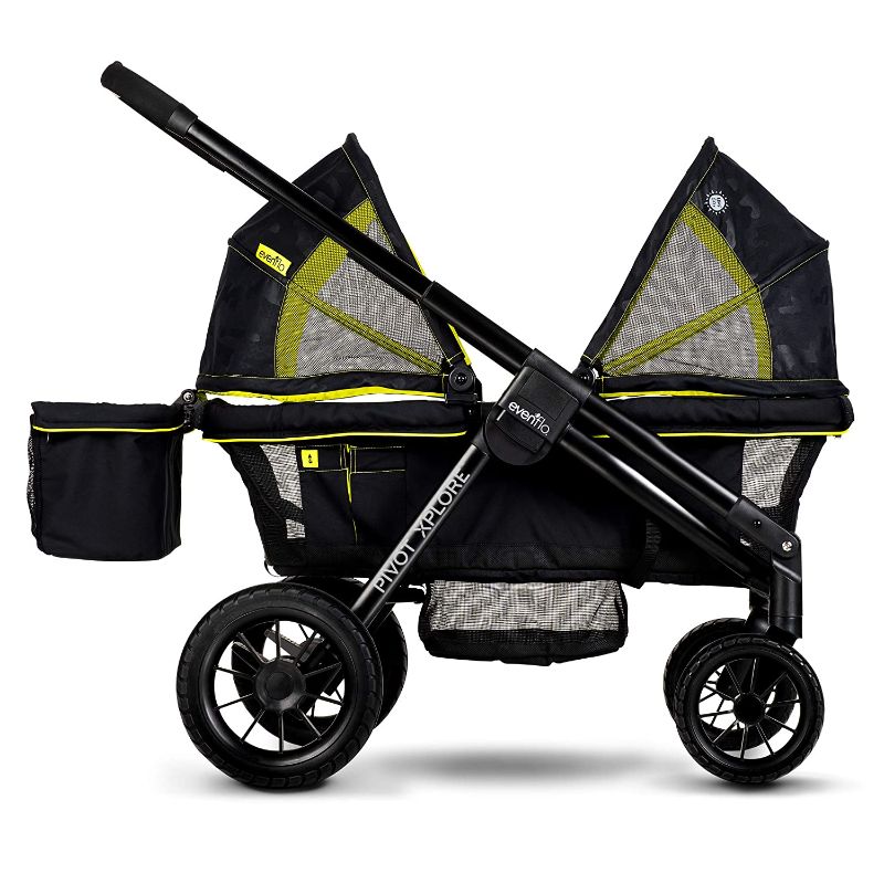 Photo 1 of Evenflo Pivot Xplore All-Terrain Double Stroller Wagon - Adventurer Gray