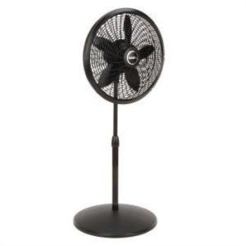 Photo 1 of Cyclone Adjustable-Height 18 in. 3 Speed Black Oscillating Pedestal Fan