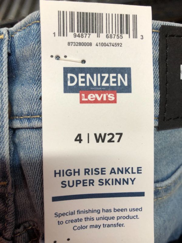 Photo 3 of DENIZEN from Levi's Women's High-Rise Super Skinny Jeans - Champions 4--size 4 w27
