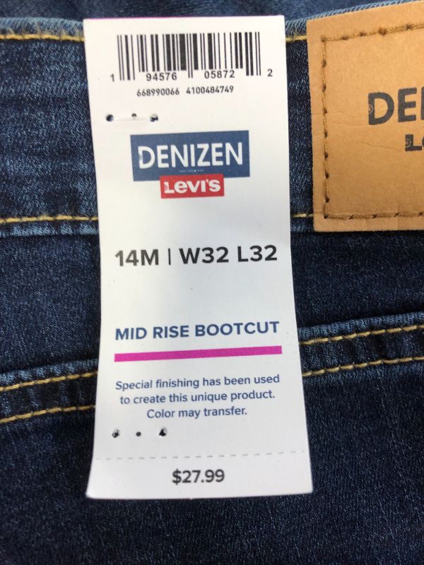 Photo 2 of DENIZEN from Levi's Women's Mid-Rise Bootcut Jeans - Dark Blue m14
