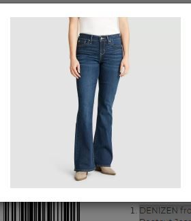 Photo 1 of DENIZEN from Levi's Women's Mid-Rise Bootcut Jeans - Dark Blue m14
