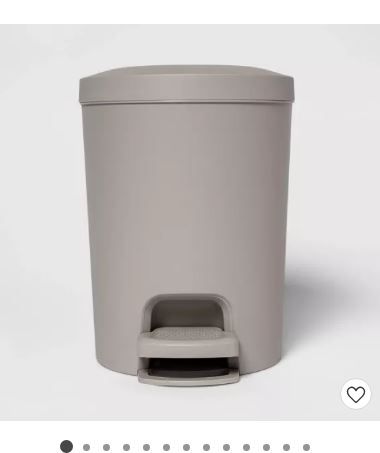 Photo 1 of 1.6gal Step-On Wastebasket Light Gray - Room Essentials
