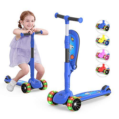 Photo 1 of 3 Wheeled Scooter For Kids LED Light Up Wheels 