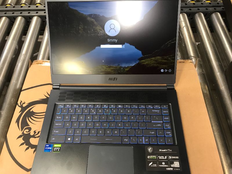 Photo 6 of MSI Stealth 15M Gaming Laptop: 15.6" 144Hz FHD 1080p Display, Intel Core i7-11375H, NVIDIA GeForce RTX 3060, 16GB, 512GB SSD, Thunderbolt 4, WiFi 6, Win10, Carbon Gray (A11UEK-009)