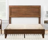 Photo 1 of Classic Wood Framed King Platform Bed EHLLS0A1LB Southern Oak