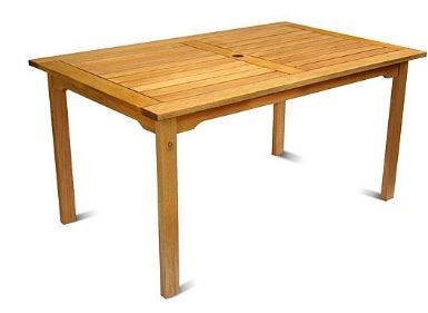 Photo 1 of Amazonia Milano Rectangular Patio Table | Eucalyptus Wood | Ideal for Outdoors and Indoors