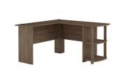 Photo 1 of Ameriwood Home Dakota L-Shaped Desk With Bookshelves, Rustic Oak