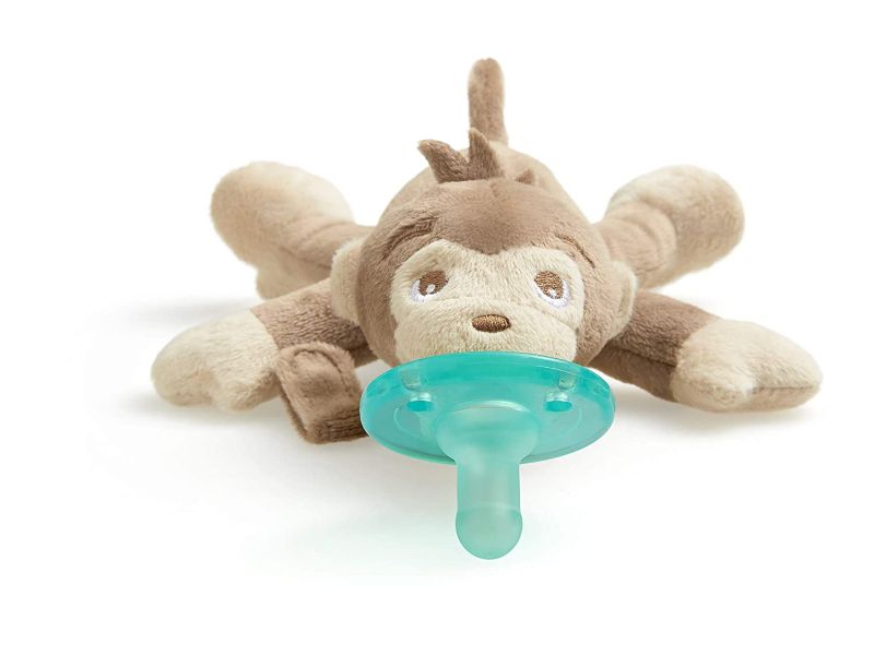 Photo 1 of Philips Avent Soothie Snuggle Pacifier Holder with Detachable Pacifier, 0m+, Monkey, SCF347/02
