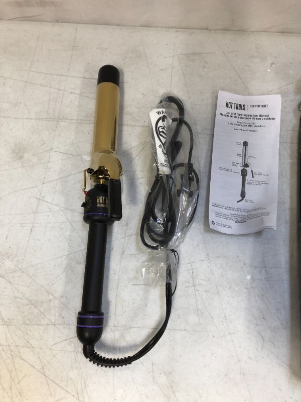 Photo 2 of Hot Tools Signature Series Gold Curling Iron/Wand, 1.25 Inch