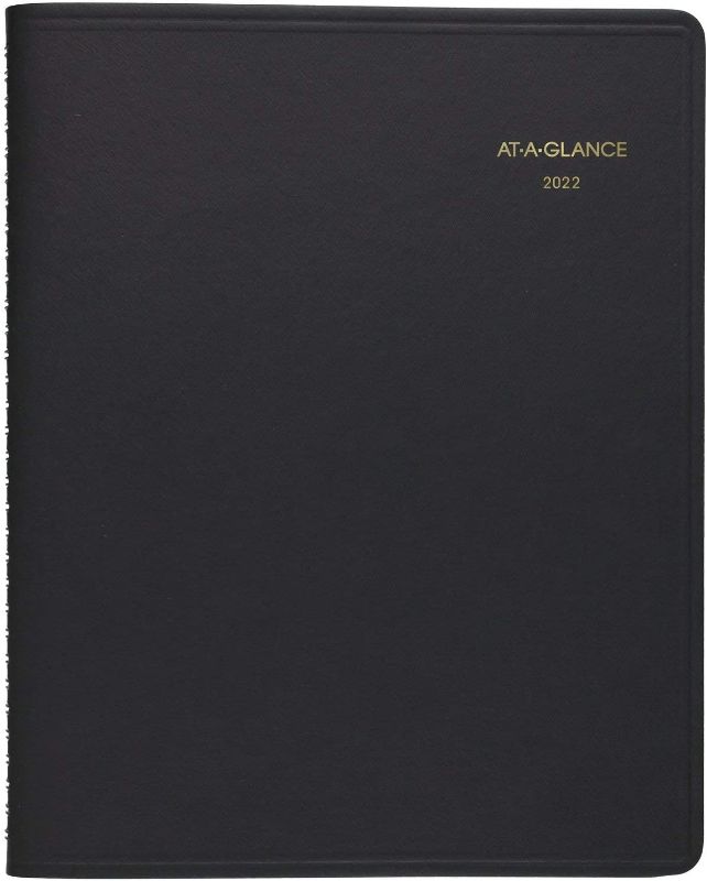 Photo 1 of 2022 Weekly Appointment Book & Planner by AT-A-GLANCE, 7" x 8-3/4", Medium, Black (7095105)
