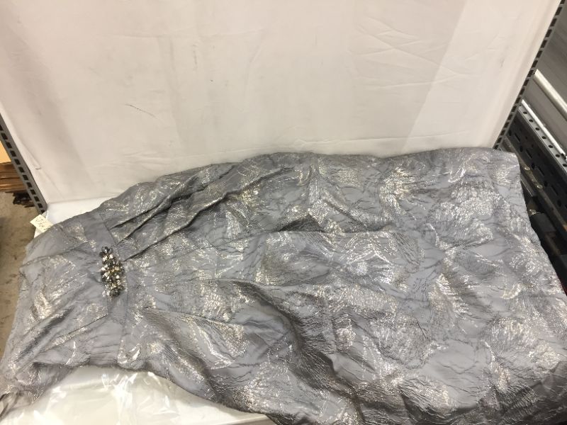 Photo 1 of Eliza J Women’s Embellished Brocade Ballgown with Beaded Belt, Metallic 12

