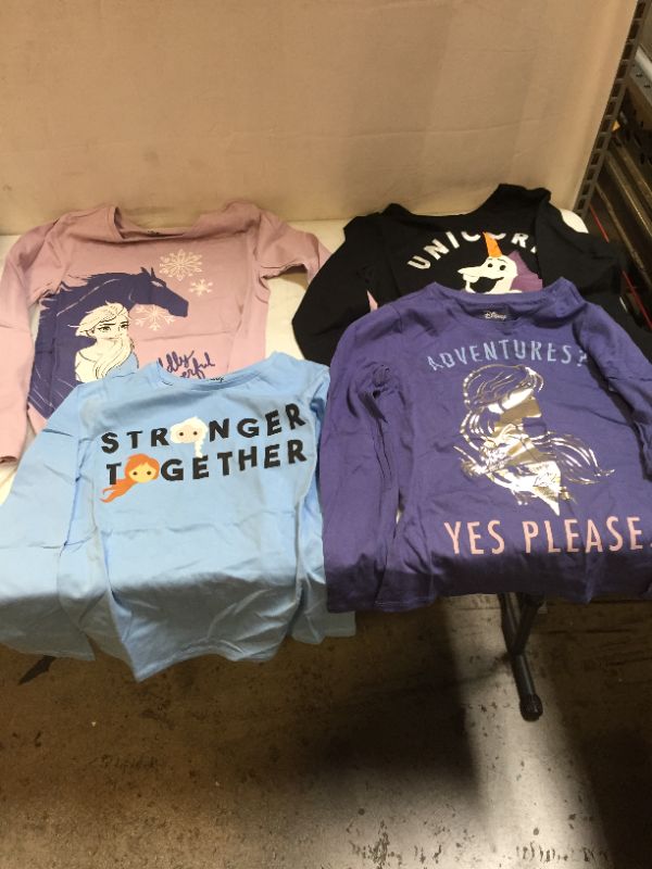 Photo 1 of 4pack Girls Medium Long Sleeve Frozen Themed 