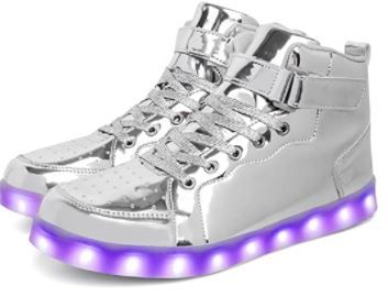 Photo 1 of LED Light Up Shoes High-top Flashing Dancing Sports Shoes for Women Men Gift with USB Charging Glowing Luminous Fashion Sneakers size 4