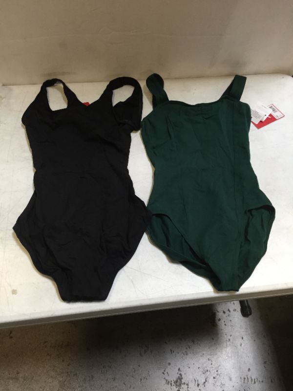 Photo 1 of 2pack Tank Leotards black, green SMALL 