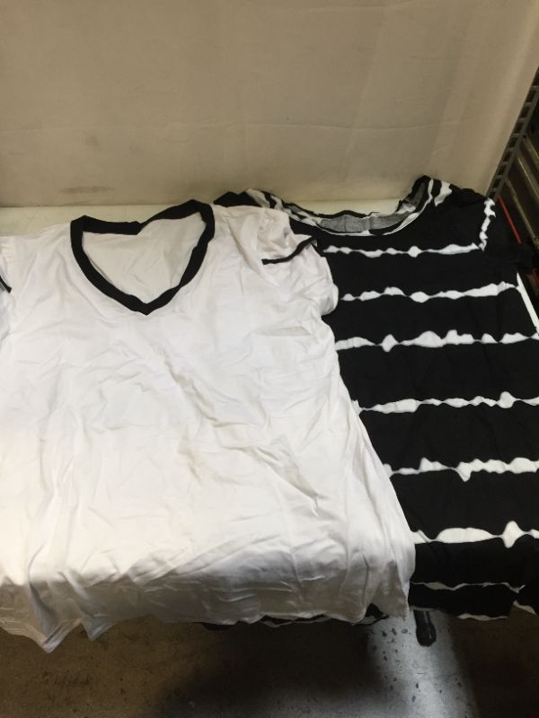 Photo 1 of 2pack Womens Shirts Comfy Black, White XL - SOLD AS IS