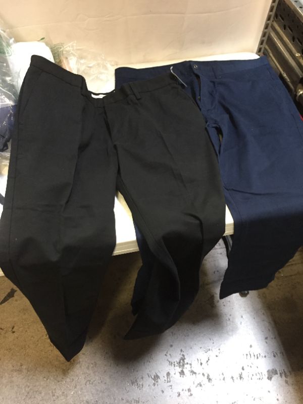 Photo 1 of 2pack Mens Slacks Black (34 x 32) and Blue (36 x 30) SOLD AS IS
