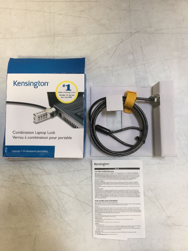 Photo 1 of Kensington Combination Cable Lock for Laptops