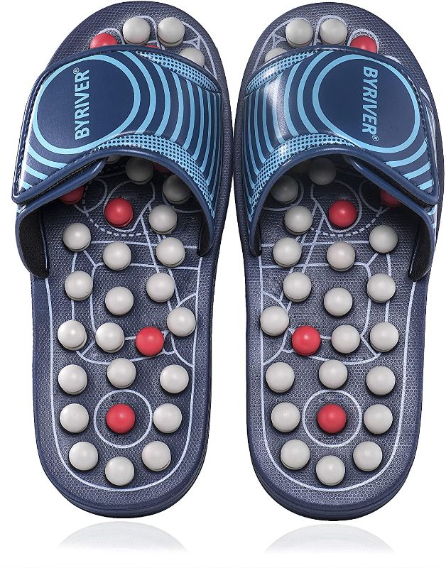 Photo 1 of BYRIVER Acupuncture Massage Slippers Sandals Shoes, Circulation Foot Calf Leg Massager, Neuropathy Arthritis Plantar Fasciitis Pain Relief, Mothers Day Gift for mom dad(05S)
Size: S