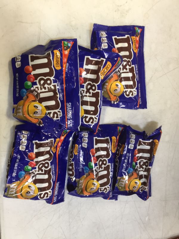 Photo 2 of  6x M&M's Sharing Size Caramel Chocolate Candies - 9.6oz
