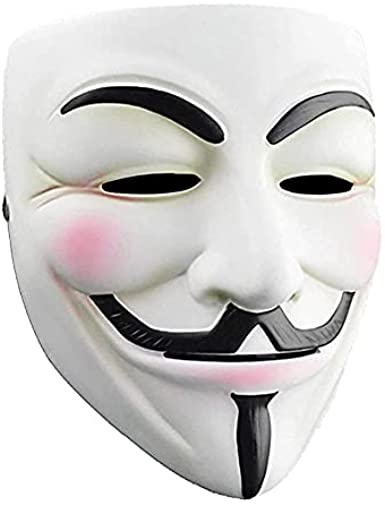 Photo 1 of 2x- V for Vendetta Mask, Anonymous Guy Fawkes Halloween Mask