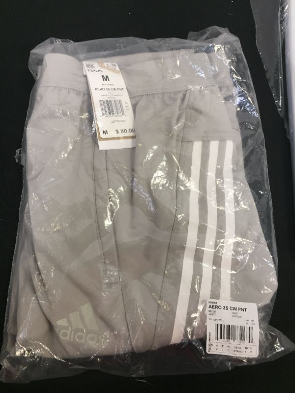 Photo 2 of Adidas Men's Standard AEROREADY 3-Stripes Cold Weather Knit Pants, Metal Grey, SIZE MEDIUM

