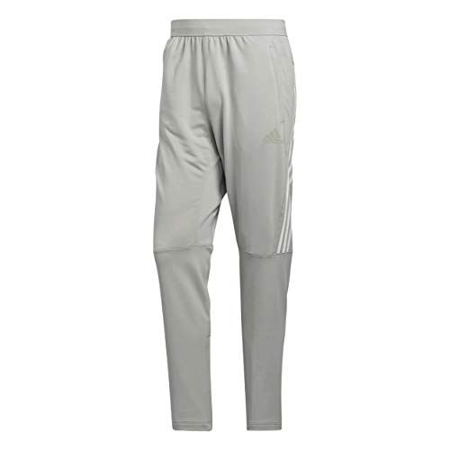 Photo 1 of Adidas Men's Standard AEROREADY 3-Stripes Cold Weather Knit Pants, Metal Grey, SIZE MEDIUM
