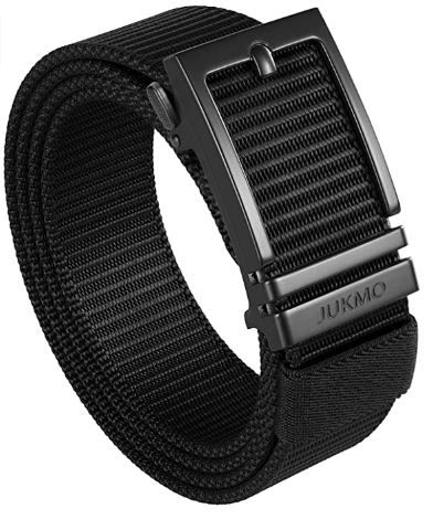 Photo 1 of JUKMO Ratchet Belt for Men, Nylon Web Tactical Gun Belt with Automatic Slide Buckle SIZE Small-for Waist 34"-37"(Length 45")

