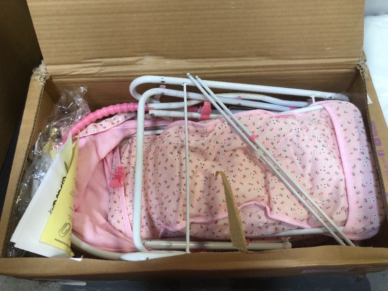 Photo 2 of Badger Basket Just Like Mommy 3-in-1 Doll Pram/Carrier/Stroller - Pink/Rosebud - Fits American Girl, My Life as & Most 18" Dolls
