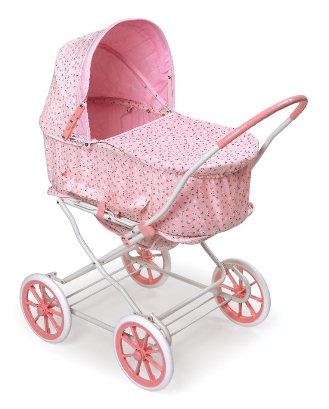 Photo 1 of Badger Basket Just Like Mommy 3-in-1 Doll Pram/Carrier/Stroller - Pink/Rosebud - Fits American Girl, My Life as & Most 18" Dolls
