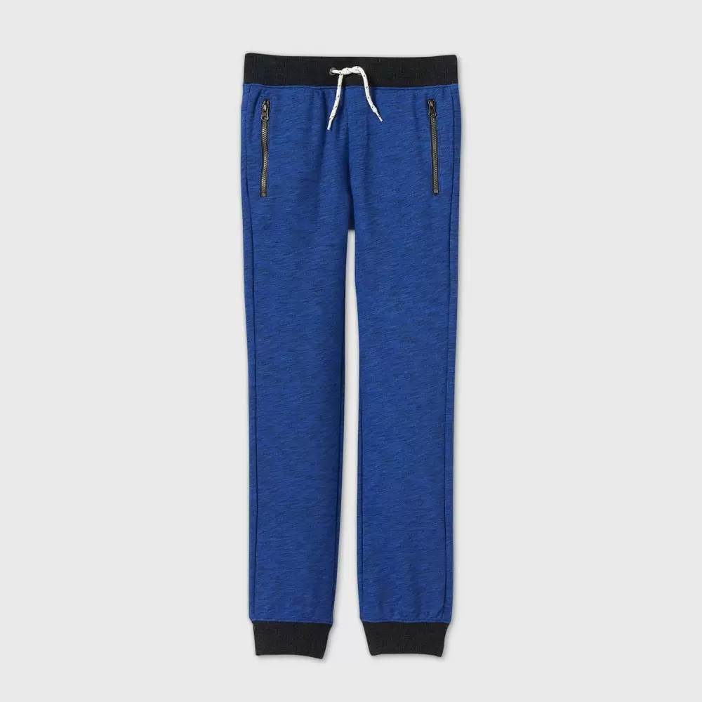 Photo 1 of Boys' Cozy French Terry Knit Jogger Pants - Cat & Jack Blue XL
