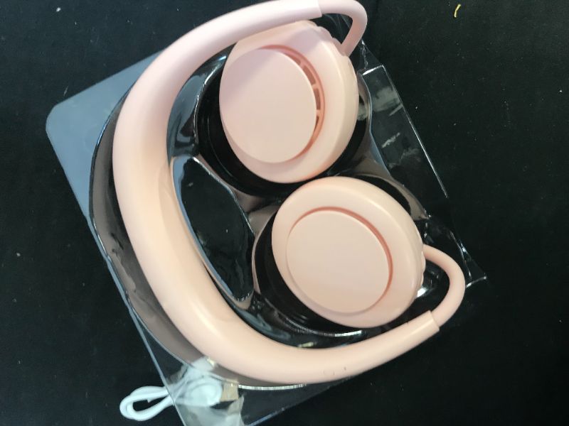 Photo 2 of Neck Fan, Portable Neck Fan, 2021 Latest Version with Type-C Fast Charging, Macaron Color, 360° Cooling and Stylish Headphone Design
