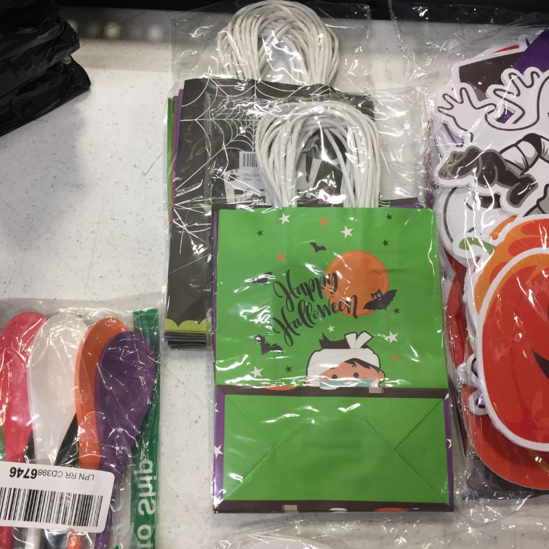 Photo 3 of Halloween bundle, 2 pack gift bags, 2 pack spoon and "egg" game, and yard signs