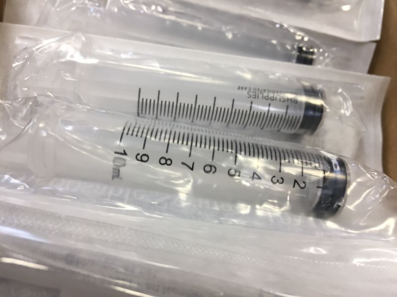 Photo 3 of 10ml Syringe Sterile with Luer Slip Tip, BH SUPPLIES - (No Needle) Individually Sealed - 100 Syringes