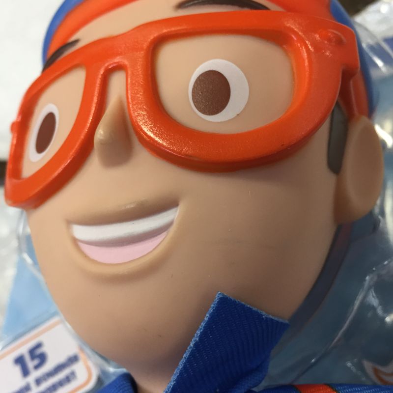 Photo 1 of Blippi Bendable Plush Doll, 16” Tall Featuring SFX - Squeeze The Belly to Hear Classic catchphrases - Fun, Educational Toys for Babies, Toddlers, and Young Kids
