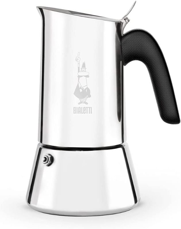 Photo 1 of Bialetti - New Venus Induction, Stovetop Coffee Maker, Suitable for all Types of Hobs, Stainless Steel, 10 Cups (15.5 Oz), Aluminum, Silve